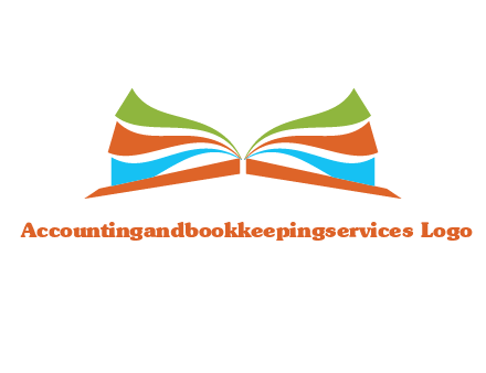 abstract open book logo
