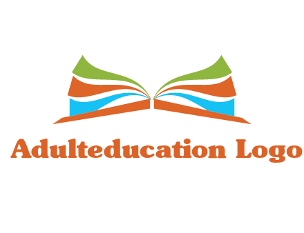 abstract open book logo