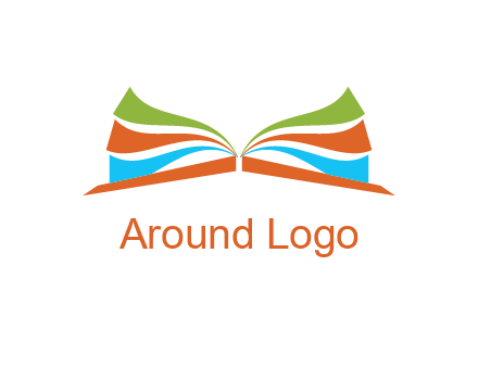 abstract open book logo