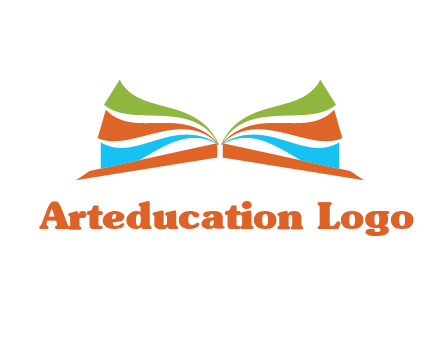 abstract open book logo