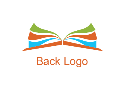 abstract open book logo