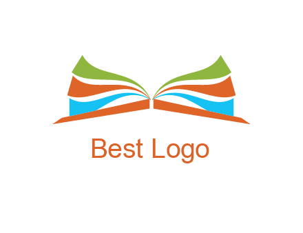 abstract open book logo