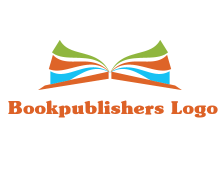 abstract open book logo