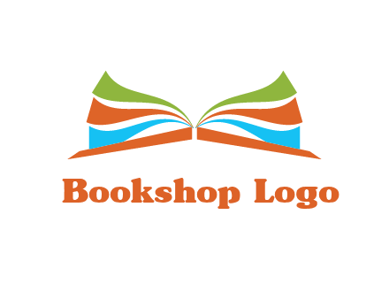 abstract open book logo