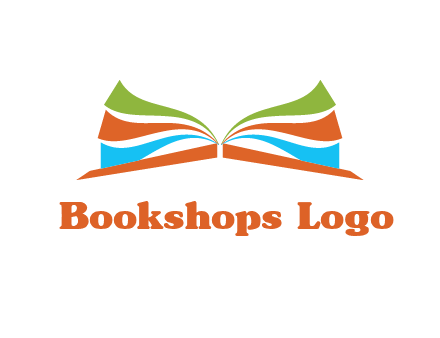 abstract open book logo