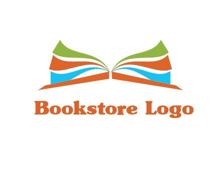 abstract open book logo