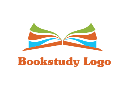 abstract open book logo