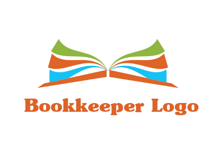 abstract open book logo