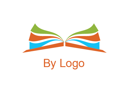 abstract open book logo