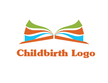 abstract open book logo