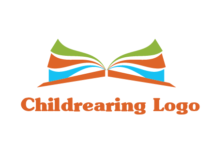 abstract open book logo
