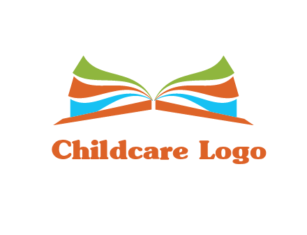 abstract open book logo