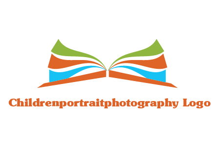 abstract open book logo