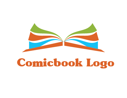 abstract open book logo