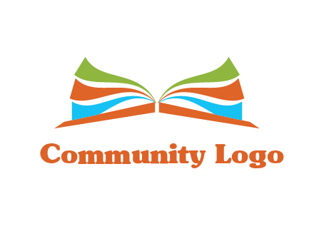 abstract open book logo