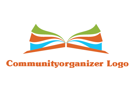 abstract open book logo