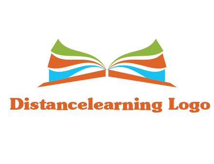 abstract open book logo