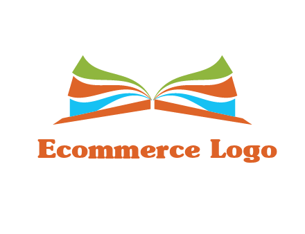 abstract open book logo