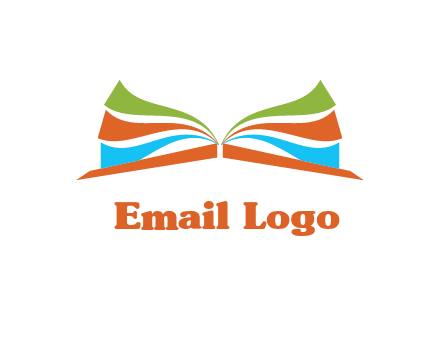 abstract open book logo