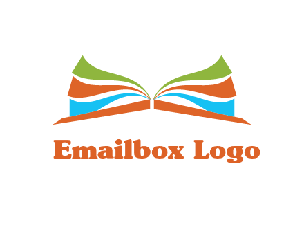 abstract open book logo