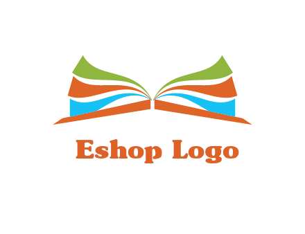 abstract open book logo