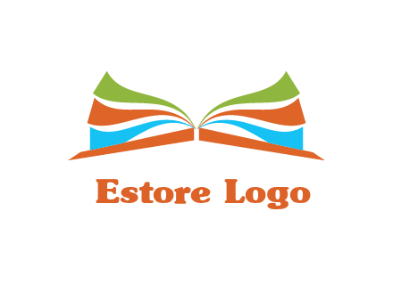 abstract open book logo