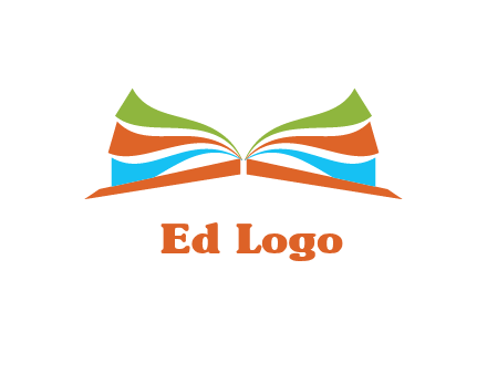 abstract open book logo