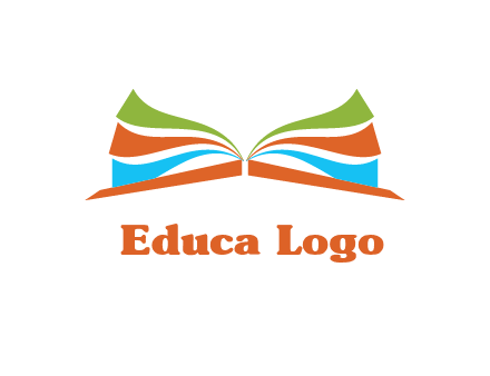 abstract open book logo