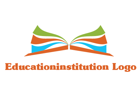 abstract open book logo
