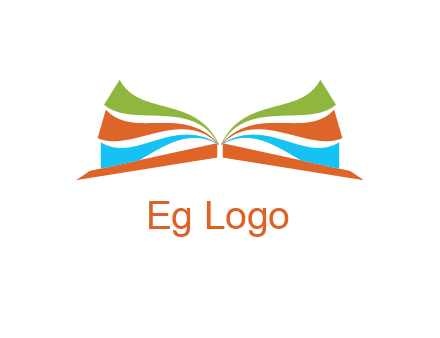 abstract open book logo