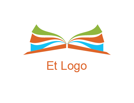 abstract open book logo