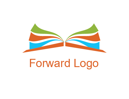 abstract open book logo