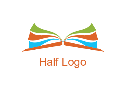 abstract open book logo