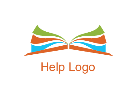 abstract open book logo