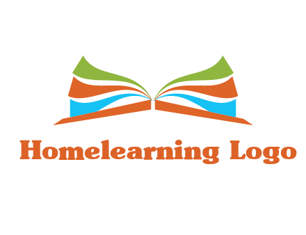 abstract open book logo