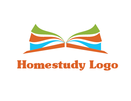 abstract open book logo