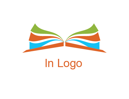 abstract open book logo