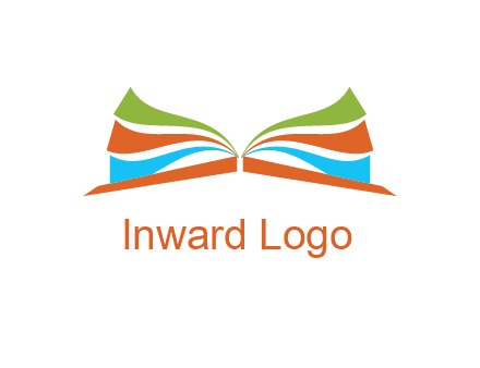 abstract open book logo
