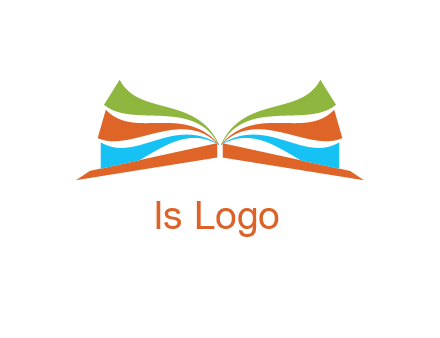 abstract open book logo