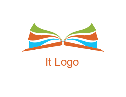abstract open book logo