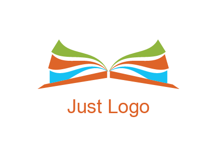 abstract open book logo