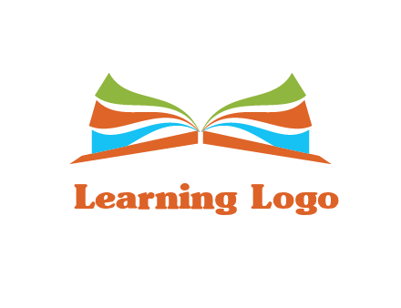 abstract open book logo