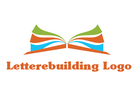 abstract open book logo