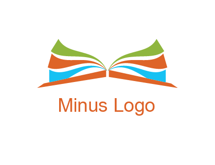 abstract open book logo
