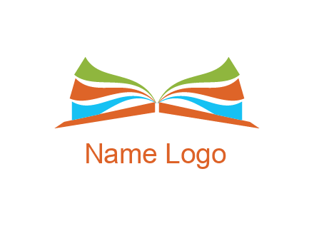 abstract open book logo