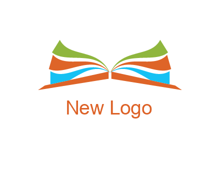 abstract open book logo