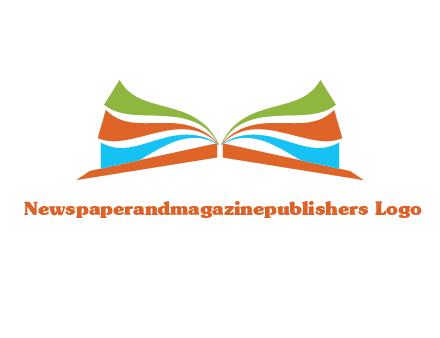 abstract open book logo
