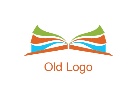 abstract open book logo