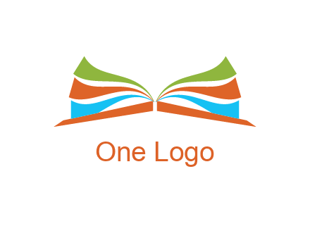 abstract open book logo