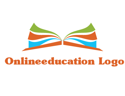 abstract open book logo
